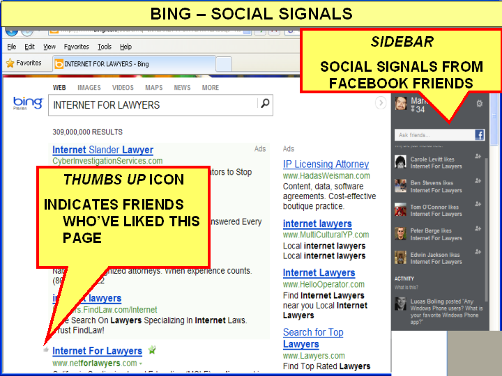 Bing Social Search Results